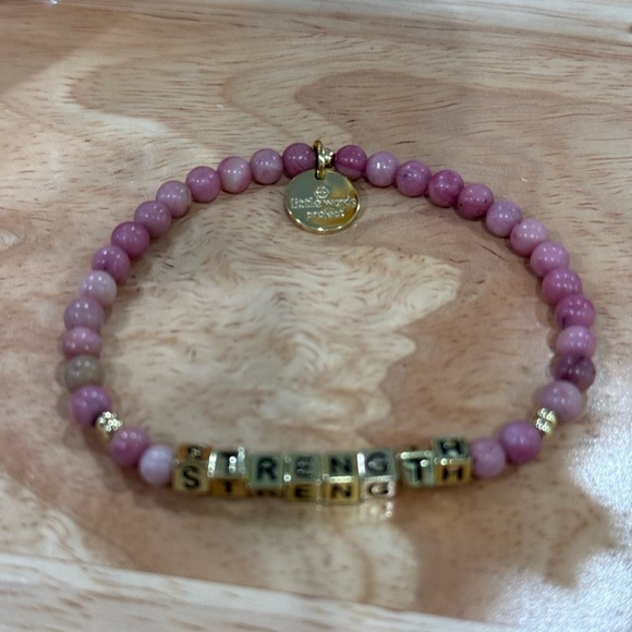 Pink Beaded Strength Bracelet - Picture 1 of 3